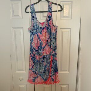 Lilly Pulitzer Jarrett Romper in sway with me pattern, Size XL